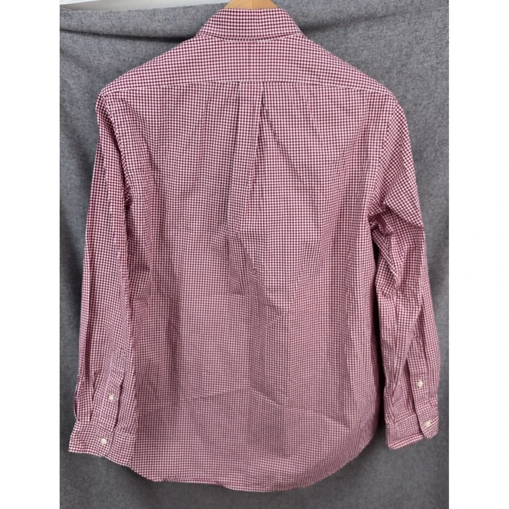 Polo Ralph Lauren Red White Gingham Check Button Down Mens Large